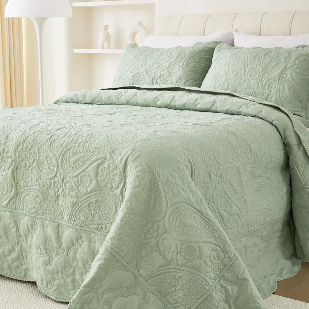 Microfiber Reversible Oversized 3 Piece Coverlet, Bedspread Set