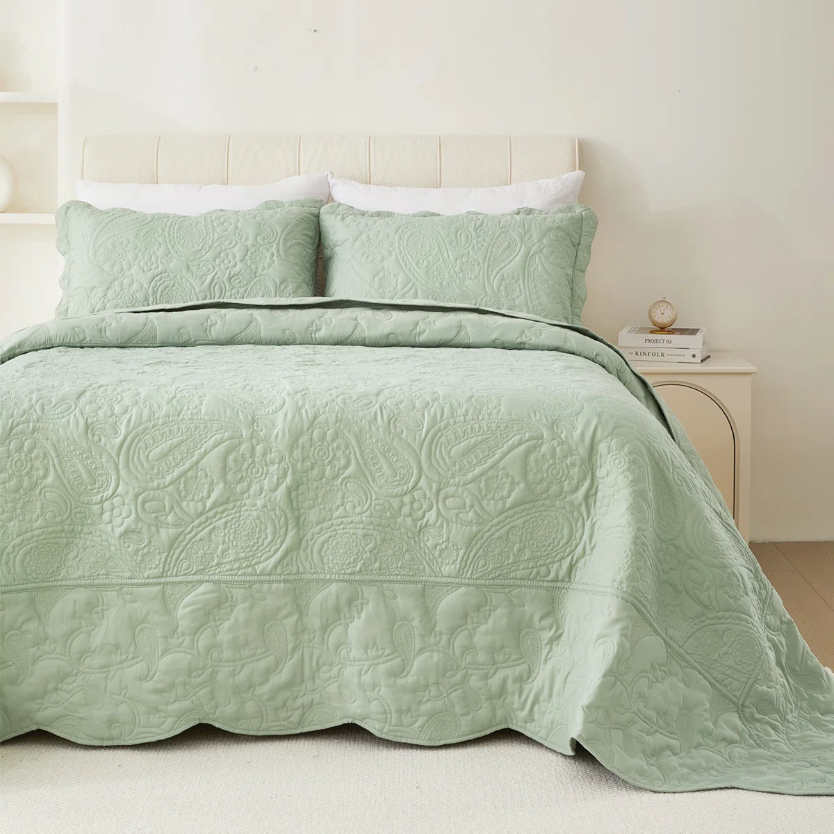 Microfiber Reversible Oversized 3 Piece Coverlet, Bedspread Set