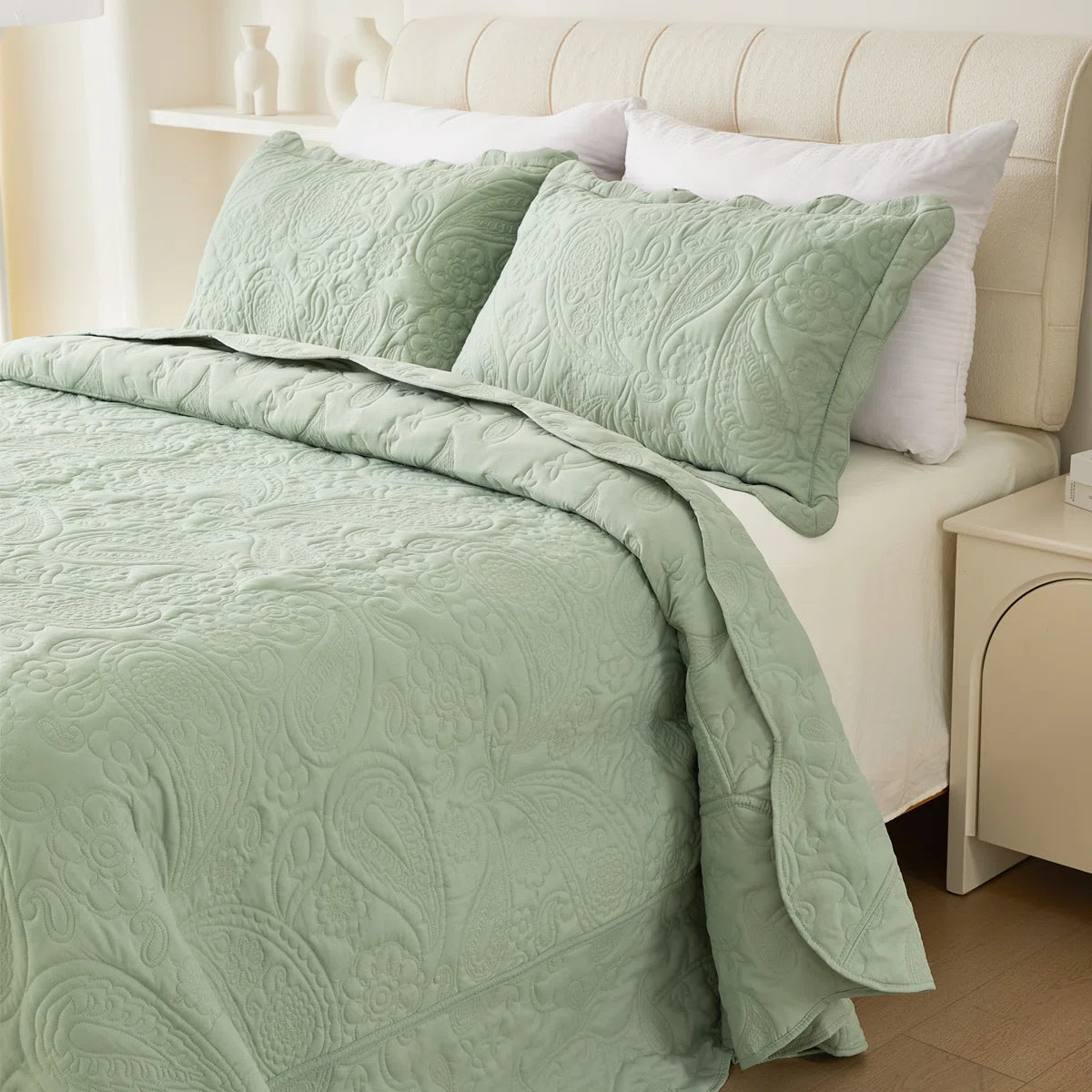 Microfiber Reversible Oversized 3 Piece Coverlet, Bedspread Set