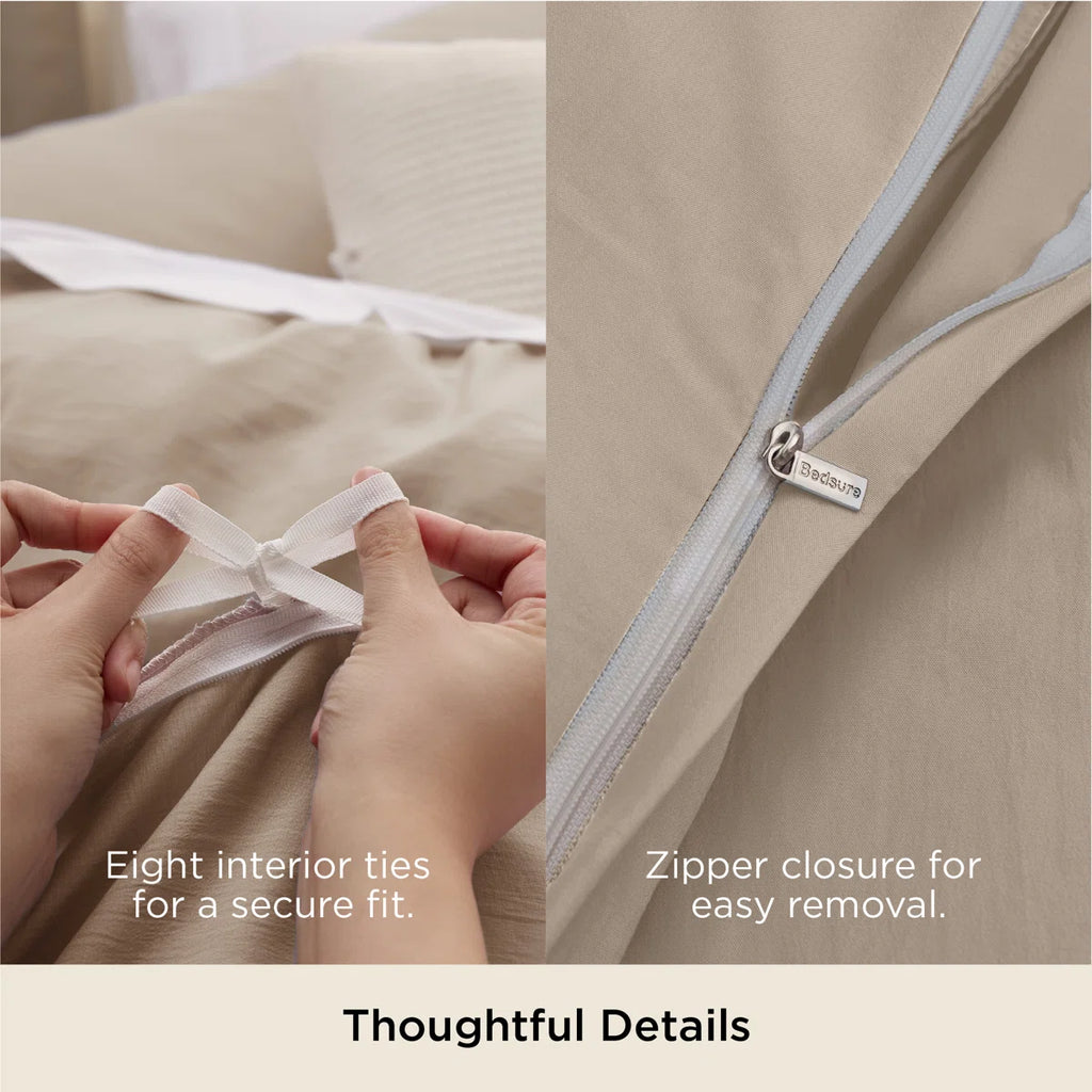 Essential Bedsure Super Soft Prewashed Duvet Cover Set 109gsm GentleSoft