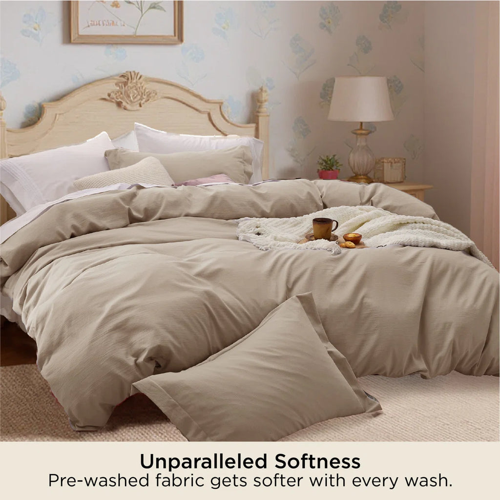 Essential Bedsure Super Soft Prewashed Duvet Cover Set 109gsm GentleSoft