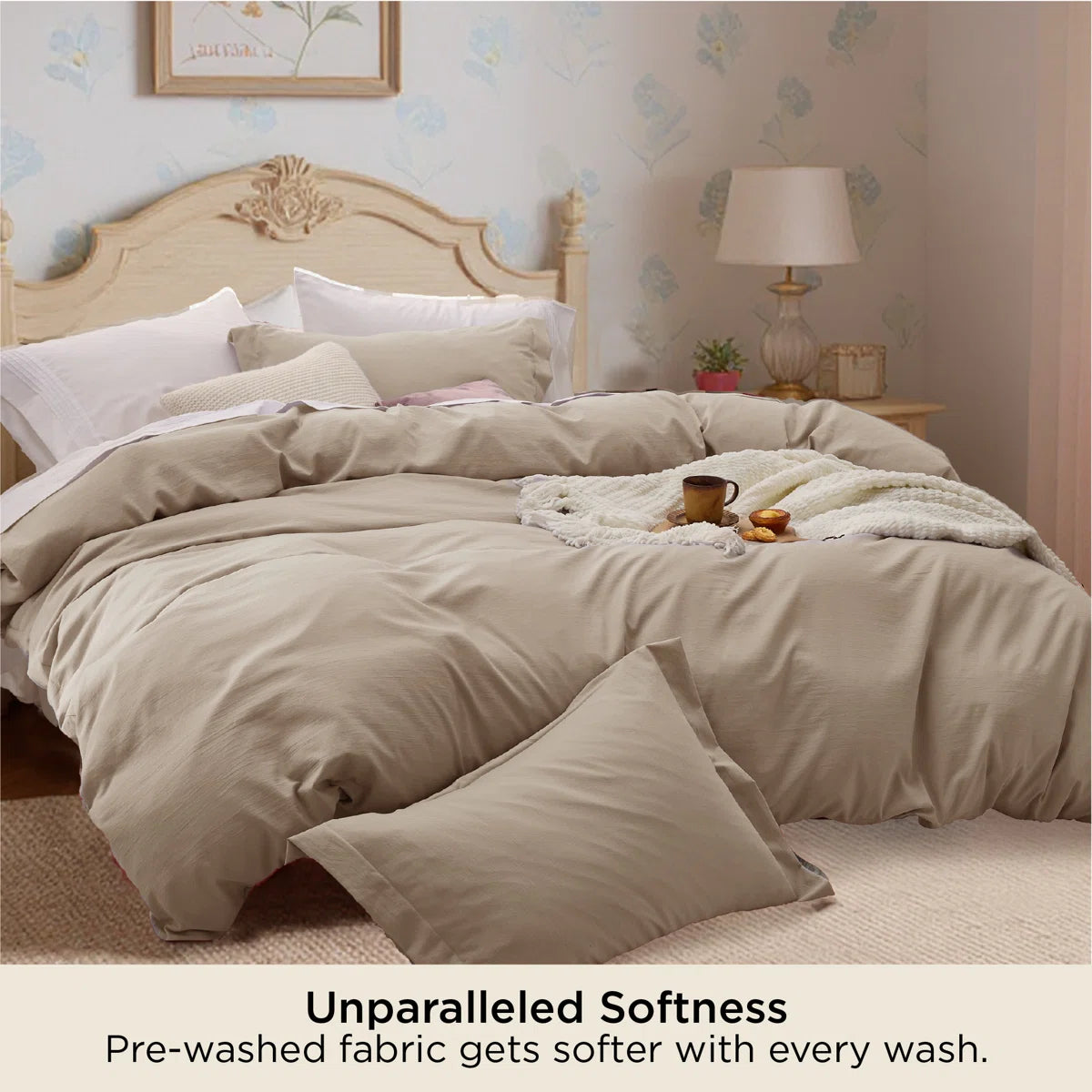Essential Bedsure Super Soft Prewashed Duvet Cover Set 109gsm GentleSoft